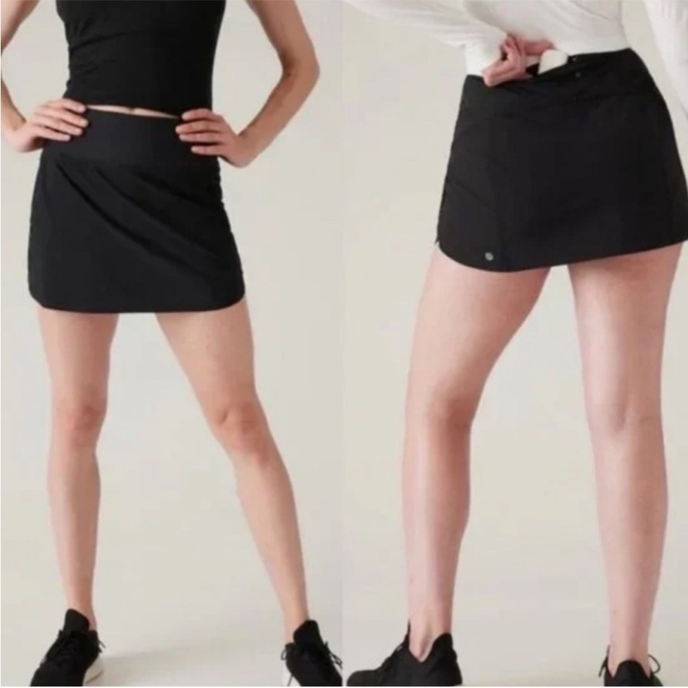 Athleta Run With It 14” Skort Jupe Short Black Size XS